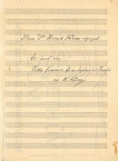 Píseň „Er und Sie“ (On a ona), kterou Wilhelm Floderer věnoval svému synovci Dr. Heinrichu Flodererovi